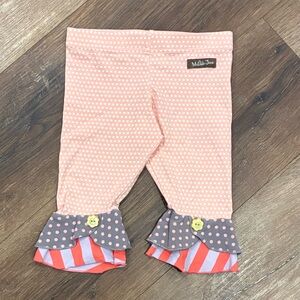 Matilda Jane Friends Forever Pink Polkadot Knit Capri Leggings Pants Bottoms 2T